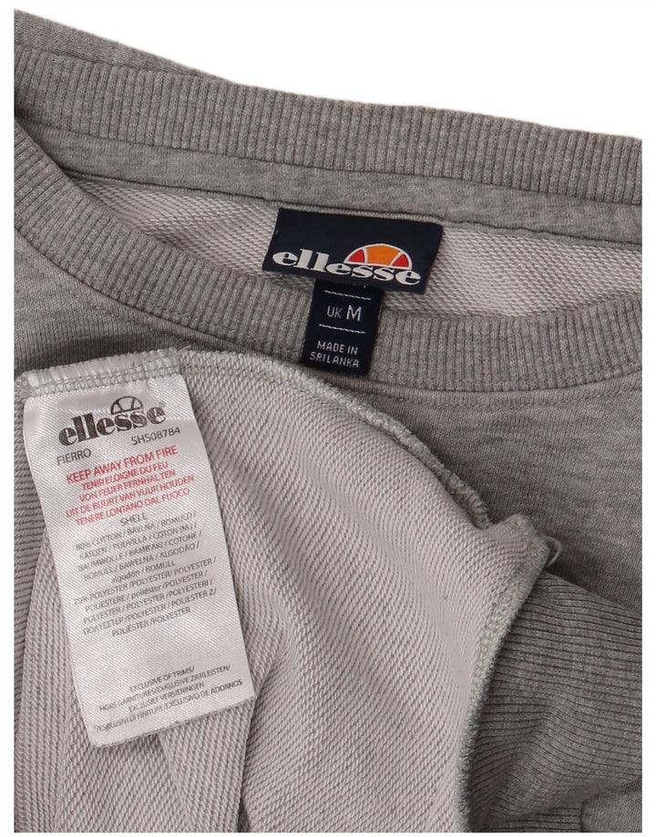 ELLESSE Herren-Sweatshirt-Pullover aus mittelgrauer Baumwolle