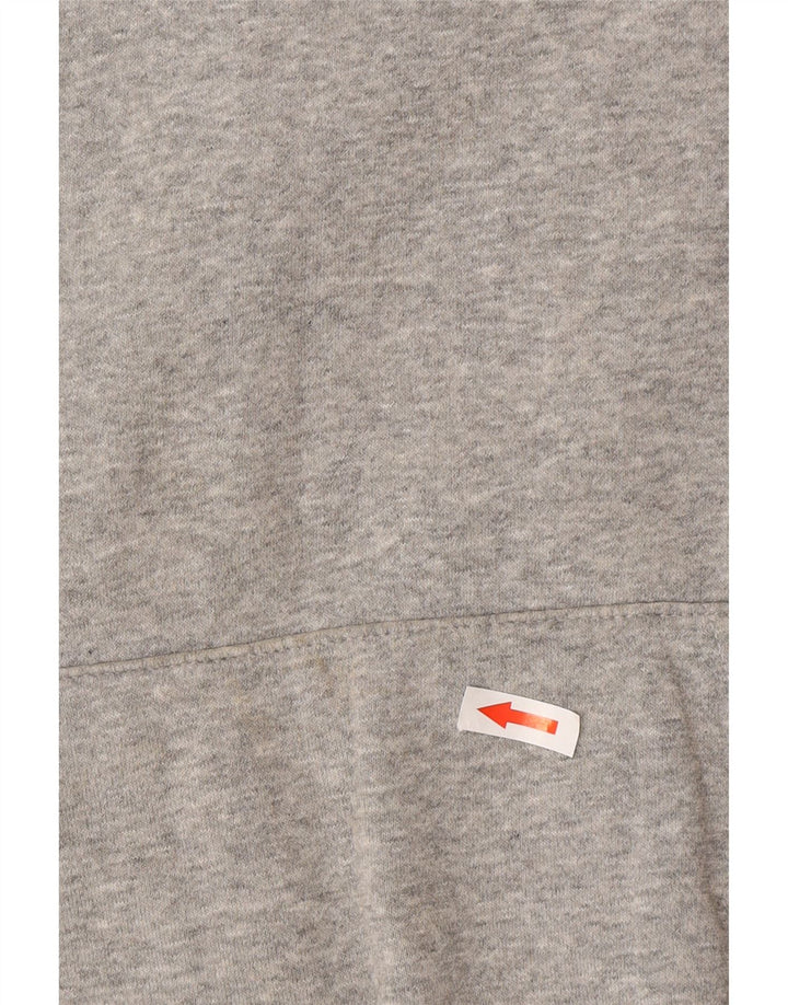 Nike Womens Graphic Oversized Hoodie Pullover UK 14 Mittelgraue Baumwolle