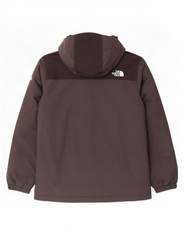 The North Face Herren-Regenjacke mit Kapuze, UK 40, großes graues Colourblock-Nylon