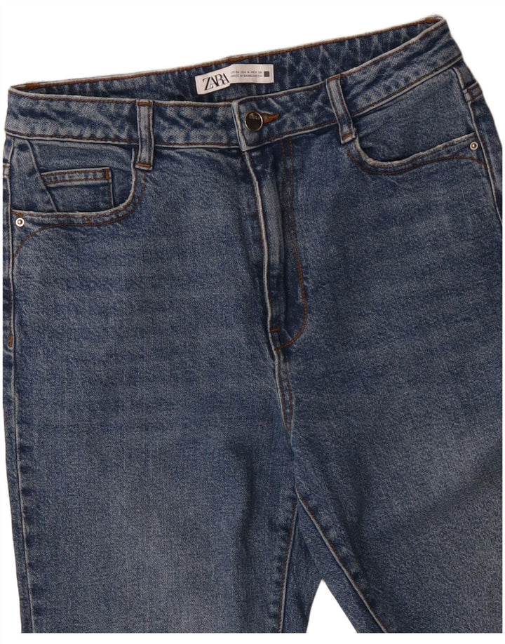 ZARA Damen Bootcut Jeans EU 36 XS W26 L33 Blau