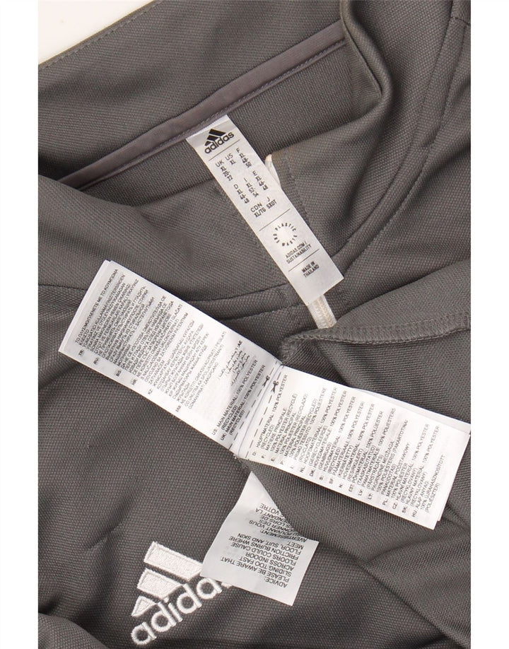 ADIDAS Damen Aeroready Zip Neck Pullover Trainingsanzug Top UK 20/22 XL Grau