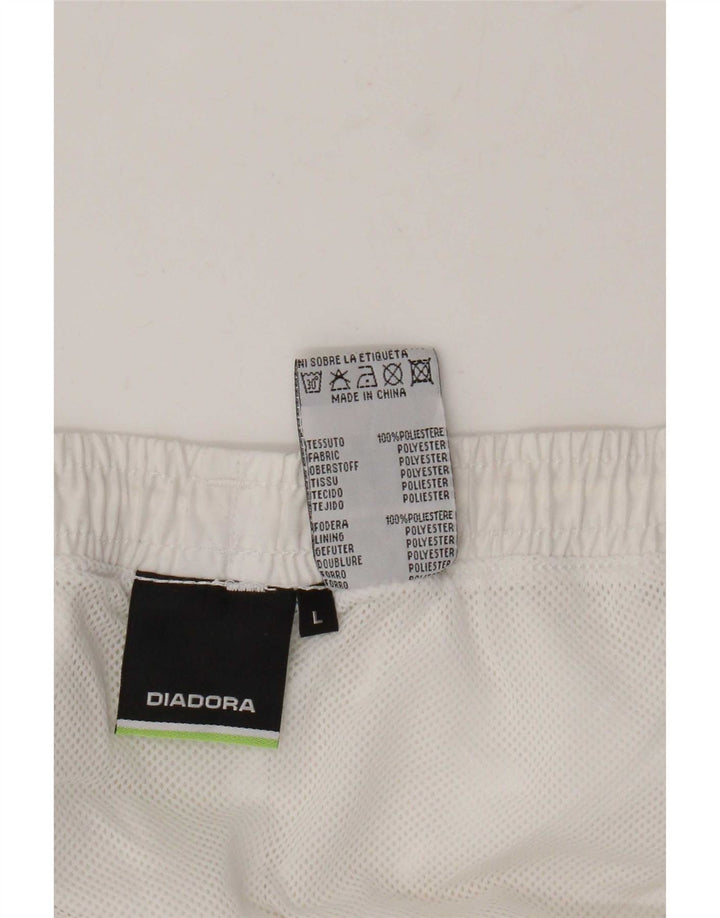Diadora Herren-Sportshorts, großes, weißes Polyester