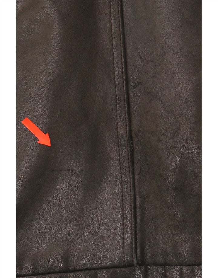 Itallo Herren Lederjacke UK 40 Large Schwarz