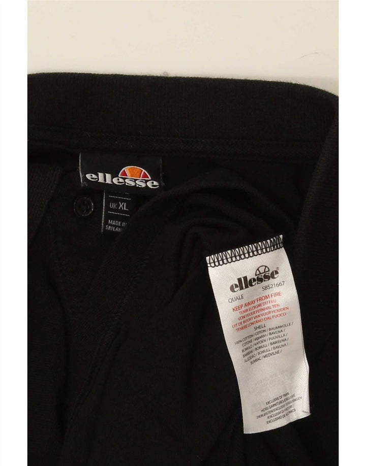 Ellesse Herren Poloshirt XL Schwarz Baumwolle