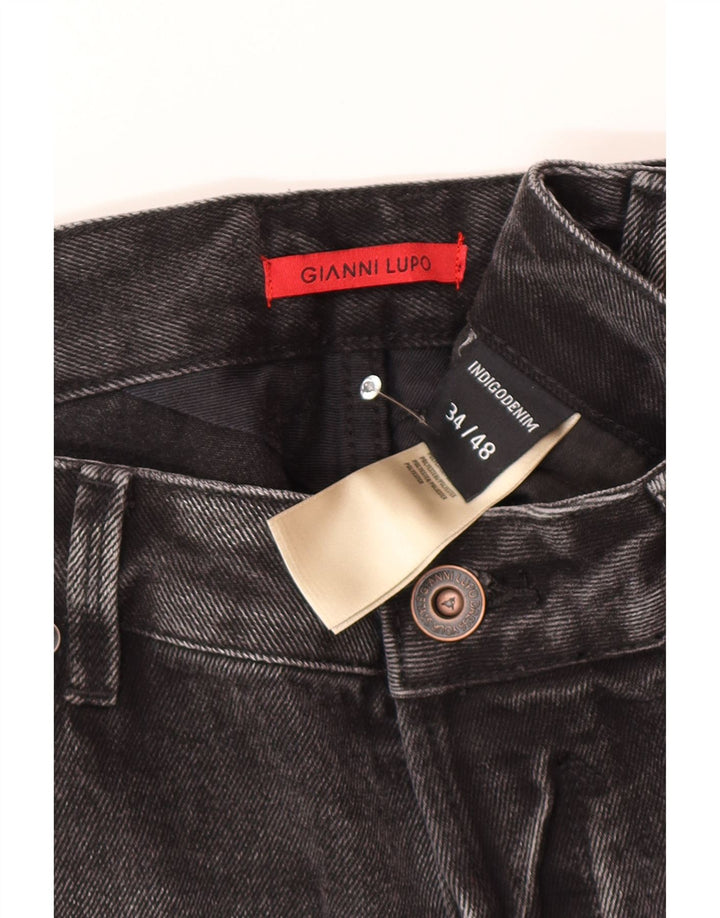 Gianni Lupo Herren Bruce Distressed Slim Jeans IT 48 Mittel W34 L30 Grau