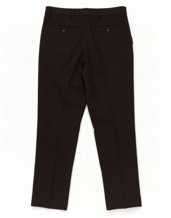 Marks & Spencer Damen Slim Fit Freizeithose W34 L29 Schwarz Polyester