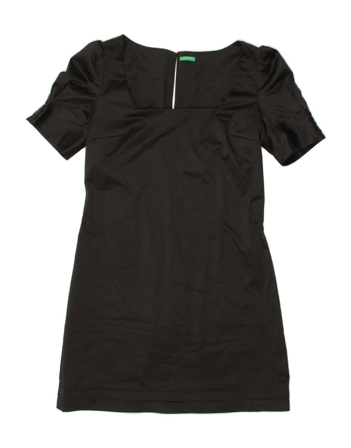 BENETTON Womens A-Line Dress UK 12 Medium Black Vintage Benetton and Second-Hand Benetton from Messina Hembry 