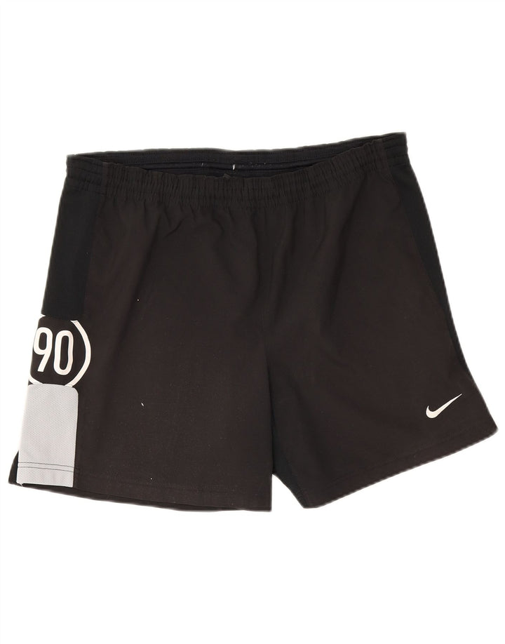 Nike Herren-Sportshorts mit Grafik, Größe S, Schwarz, Farbblock