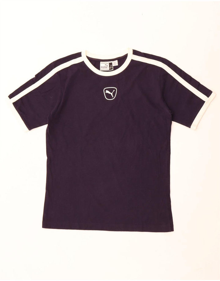 Puma Herren T-Shirt Top Small Marineblau Baumwolle