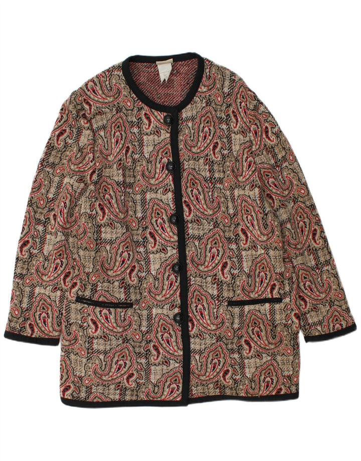 Liola Damen-Blazerjacke mit 5 Knöpfen, UK 24 4XL, mehrfarbige Paisley-Wolle