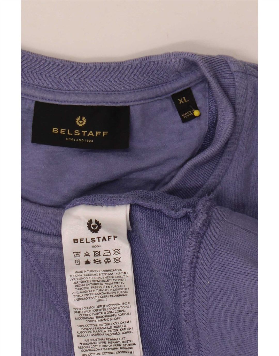 Belstaff Herren Sweatshirt Pullover XL Lila Baumwolle