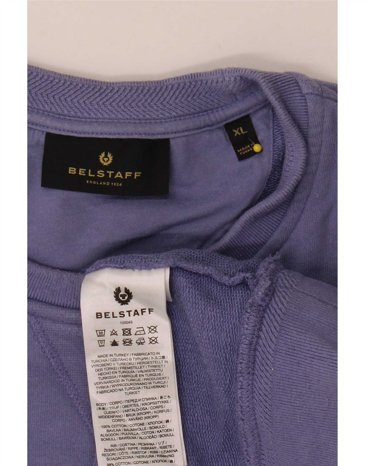 Belstaff Herren Sweatshirt Pullover XL Lila Baumwolle