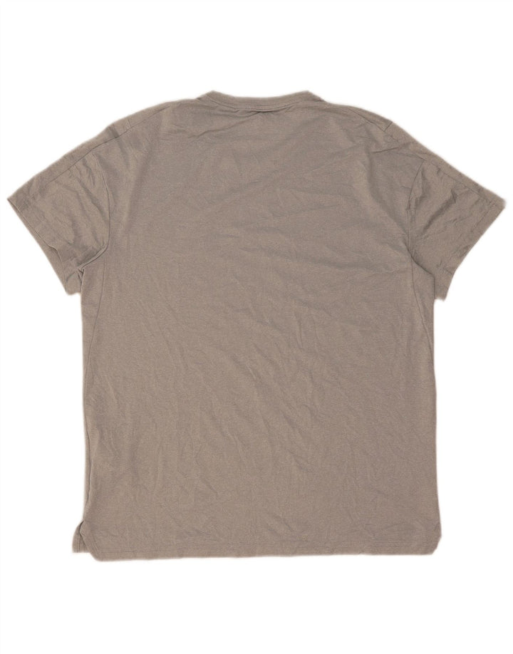 Nike Herren Dri Fit T-Shirt Top Large Grau Polyester