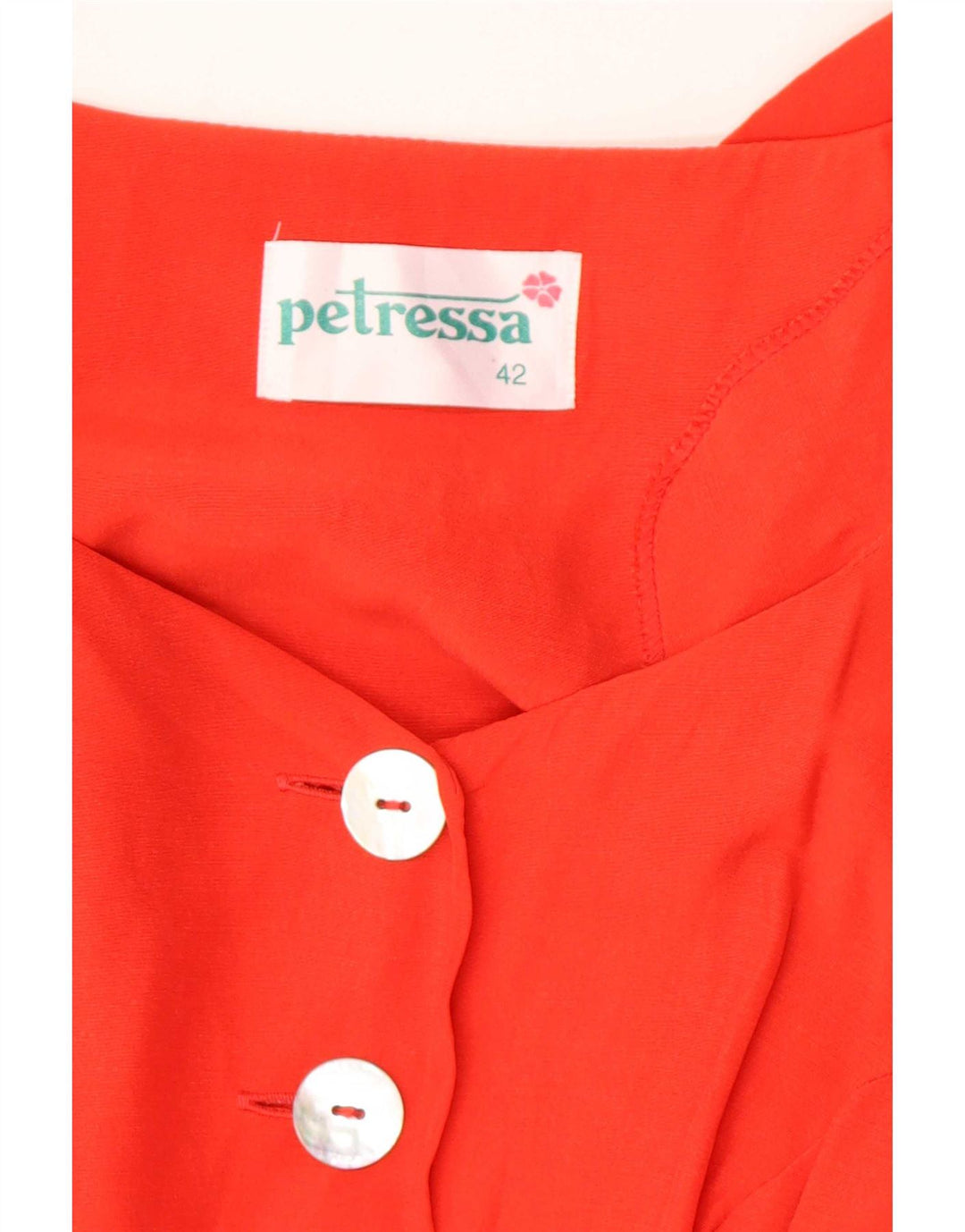Petressa Damen Maxikleid mit kurzen Ärmeln IT 42 Mittelorange