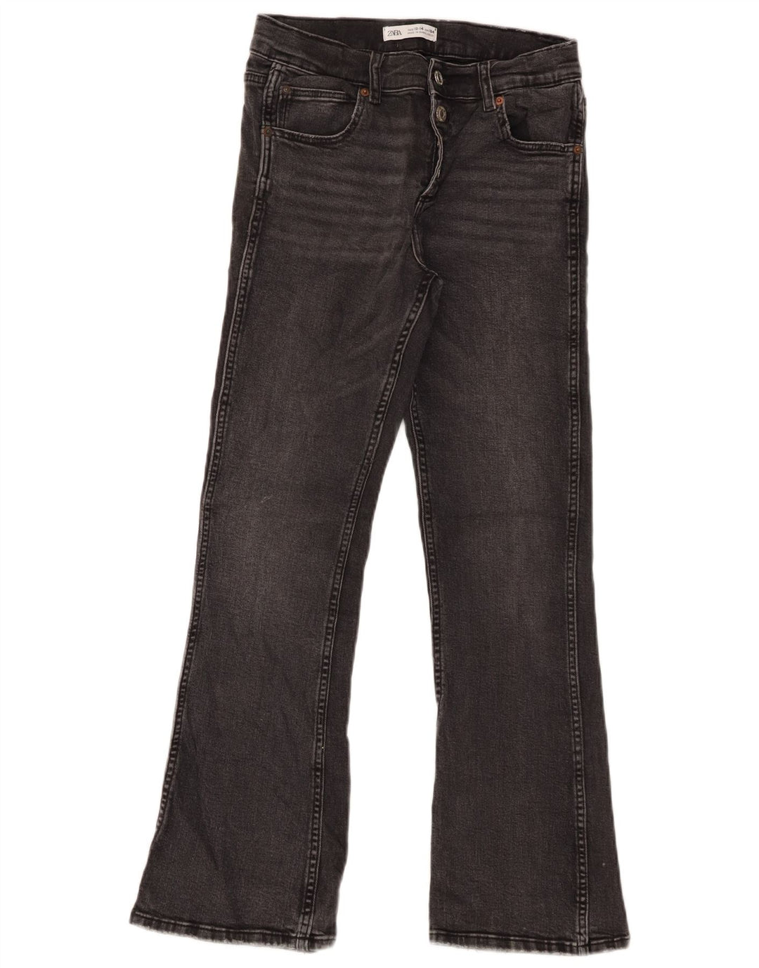 Zara Bootcut-Jeans für Mädchen, 13–14 Jahre, W28, L27, Grau