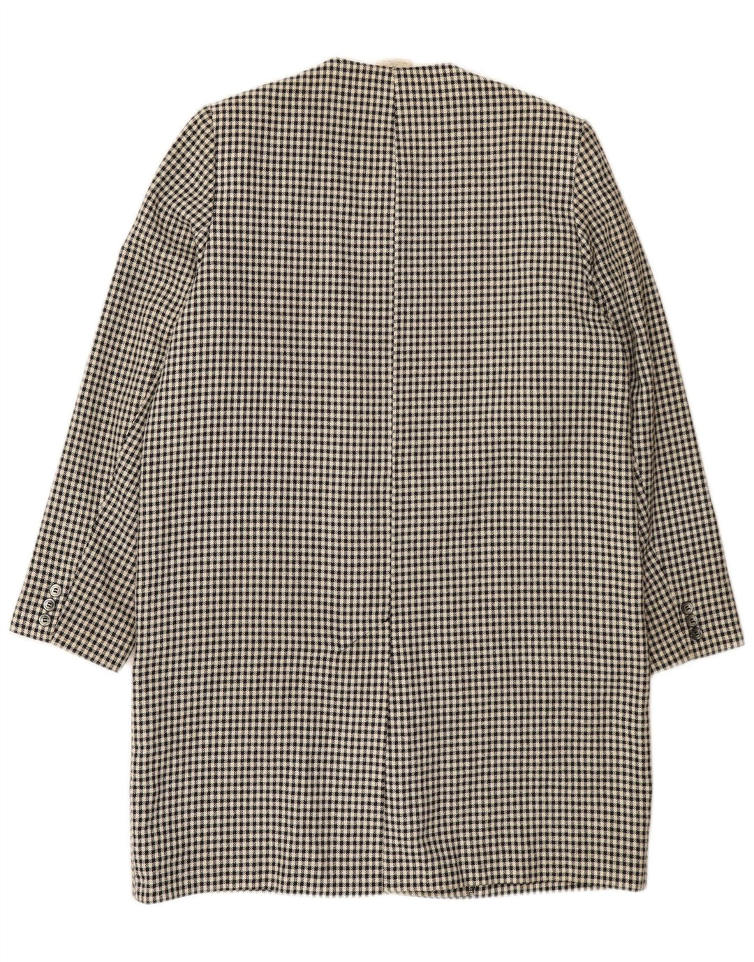 ALEXON Womens Loose Fit Overcoat UK 12 Mittelschwarzes Hahnentritt-Polyester