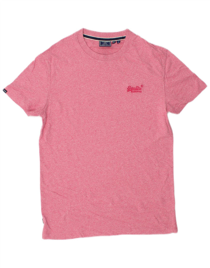 SUPERDRY Herren T-Shirt Top Small Rosa Baumwolle