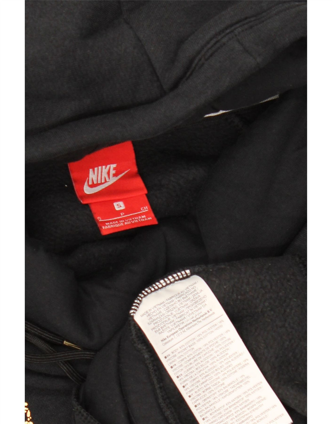 NIKE Damen-Pullover mit übergroßem grafischem Kapuzenpullover, Gr. 10, Größe S, Schwarz, Baumwolle