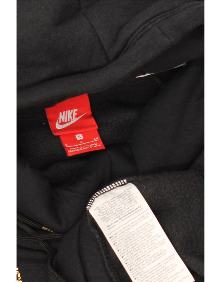 NIKE Damen-Pullover mit übergroßem grafischem Kapuzenpullover, Gr. 10, Größe S, Schwarz, Baumwolle