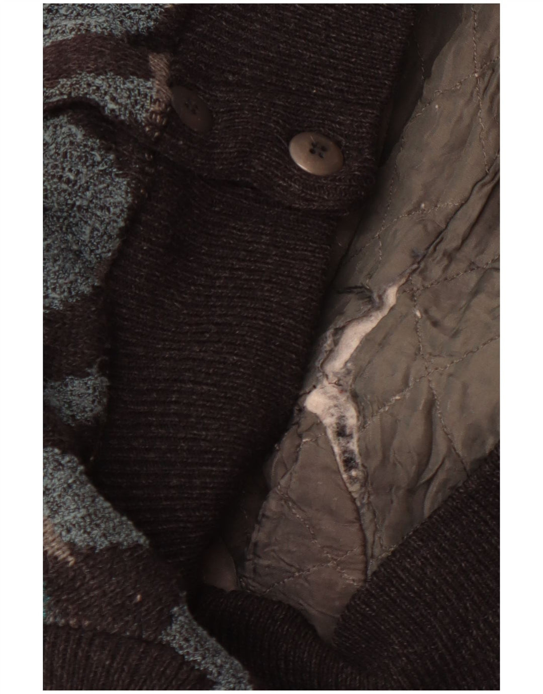 Vintage Herren Bomberjacke UK 42 XL Mehrfarbige geometrische Alpakawolle