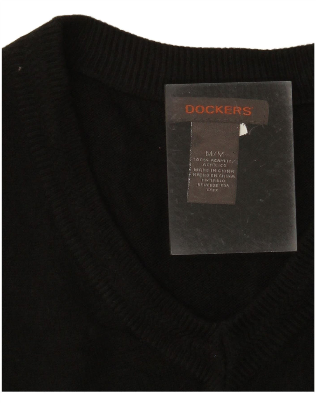 DOCKERS Herren Weste Tank Top Medium Schwarz Acryl