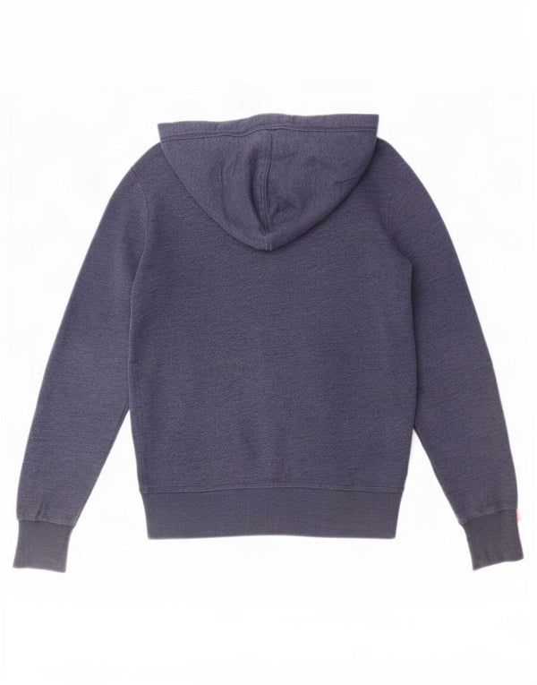 Superdry Herren-Kapuzenpullover mit Reißverschluss, klein, aus blauer Baumwolle