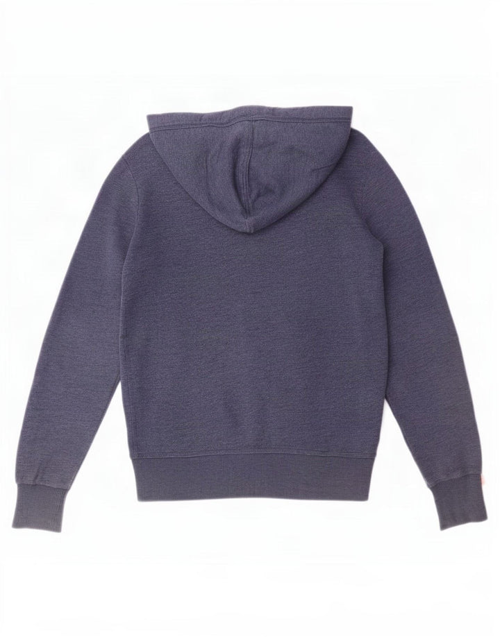 Superdry Herren-Kapuzenpullover mit Reißverschluss, klein, aus blauer Baumwolle