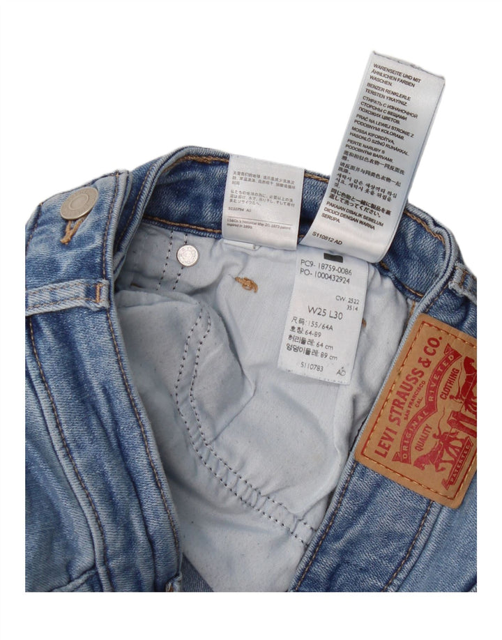 Levi's Damen 725 High Rise Bootcut Jeans W25 L30 Blaue Baumwolle