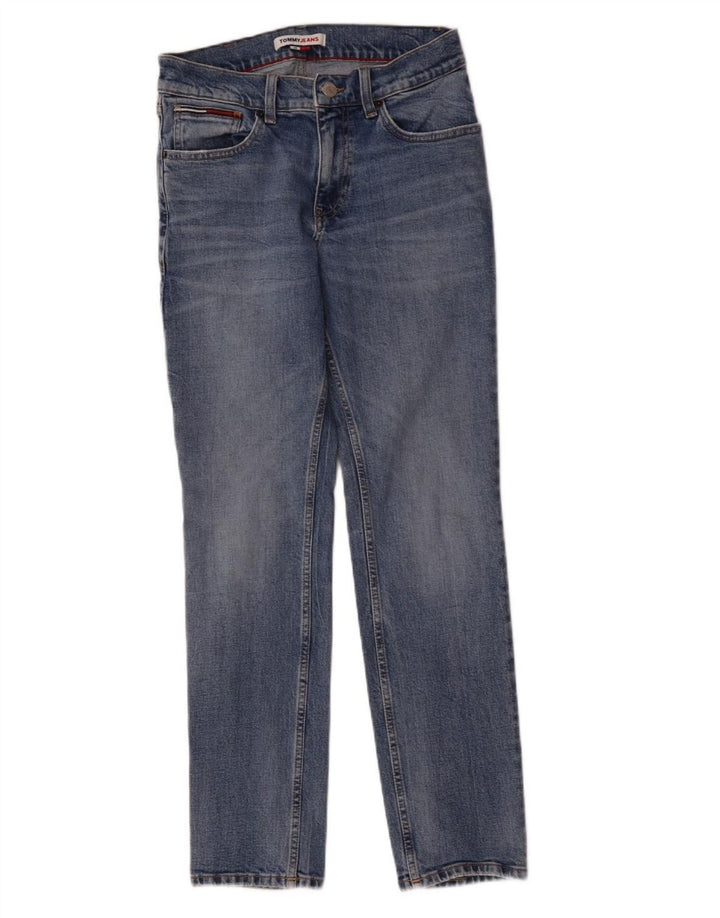 TOMMY HILFIGER Damen Slim Jeans W28 L30 Blaue Baumwolle