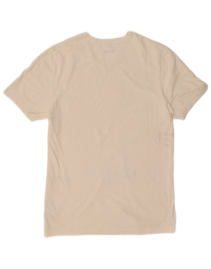 Hugo Boss Herren T-Shirt Top Small aus weißer Baumwolle