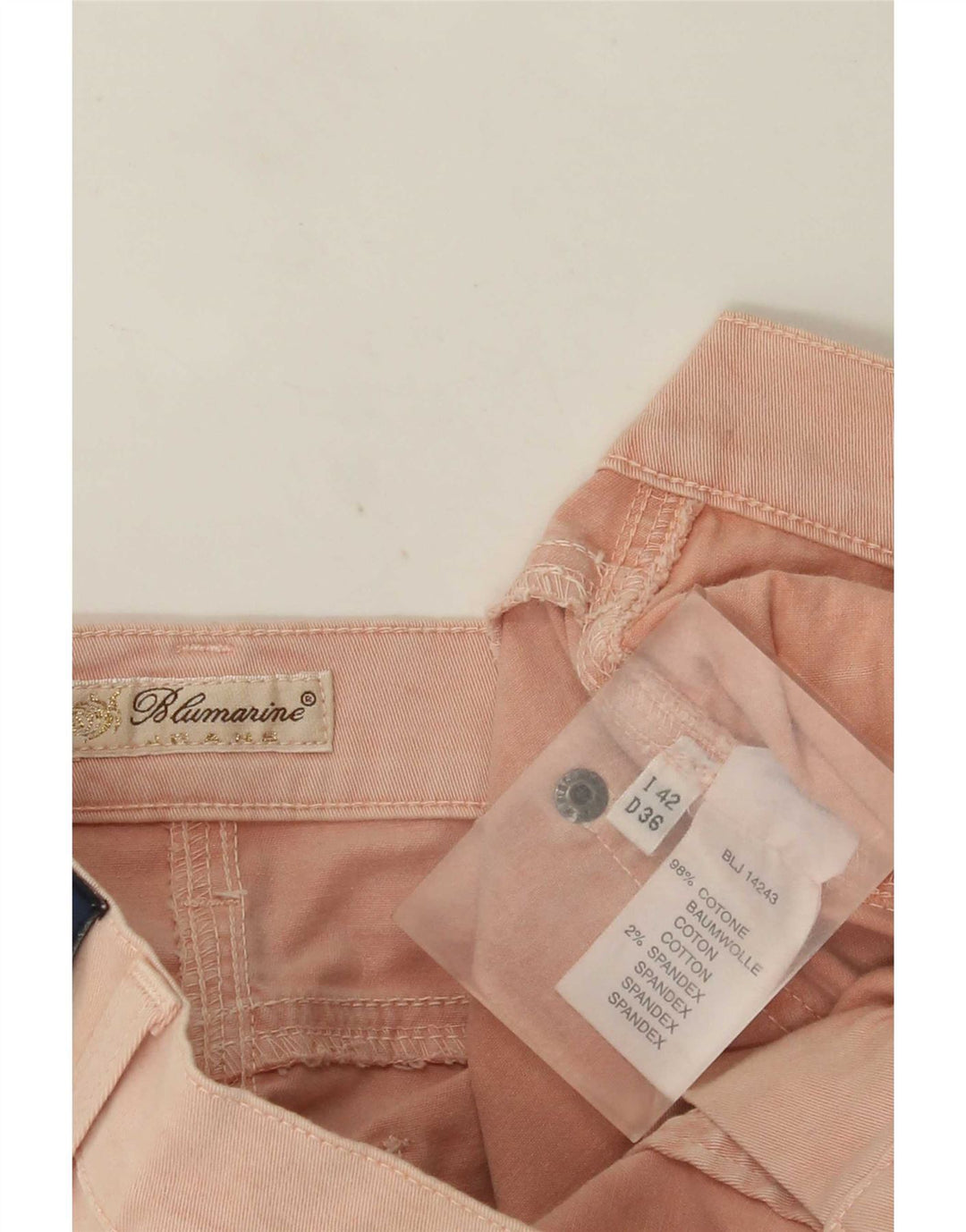 Blumarine Damen Jeansrock IT 42 Medium W30 Rosa Baumwolle