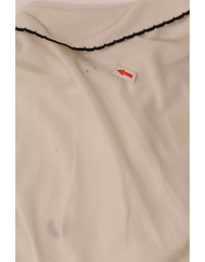 Fred Perry Damen Poloshirt UK 10 Small Off White Baumwolle