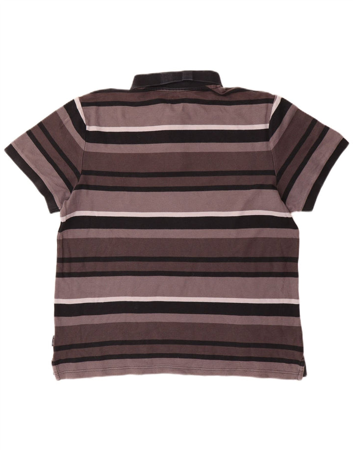 Nike Herren Poloshirt XL Grau gestreift