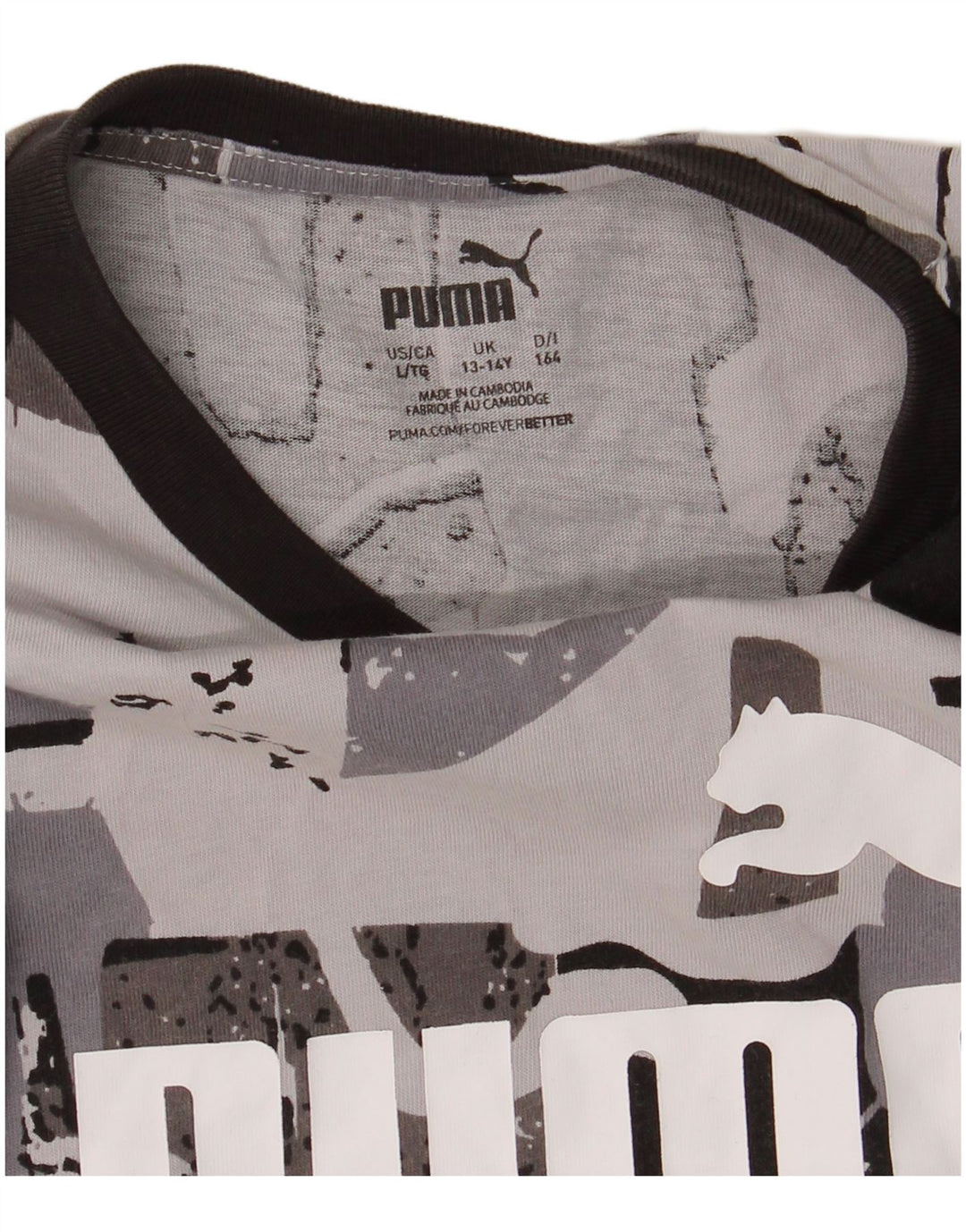 PUMA Boys Graphic T-Shirt Top 13-14 Years  Grey