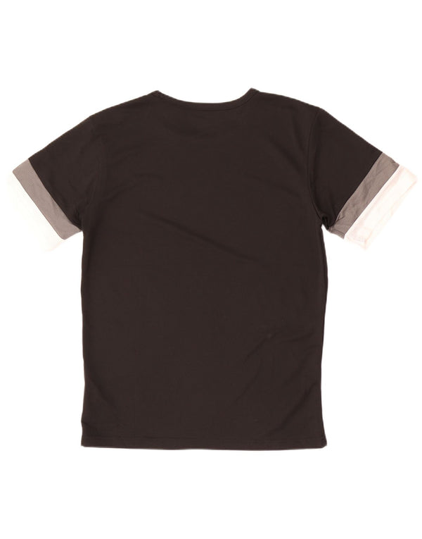 Puma Herren T-Shirt Top Medium Schwarz Colourblock Polyester