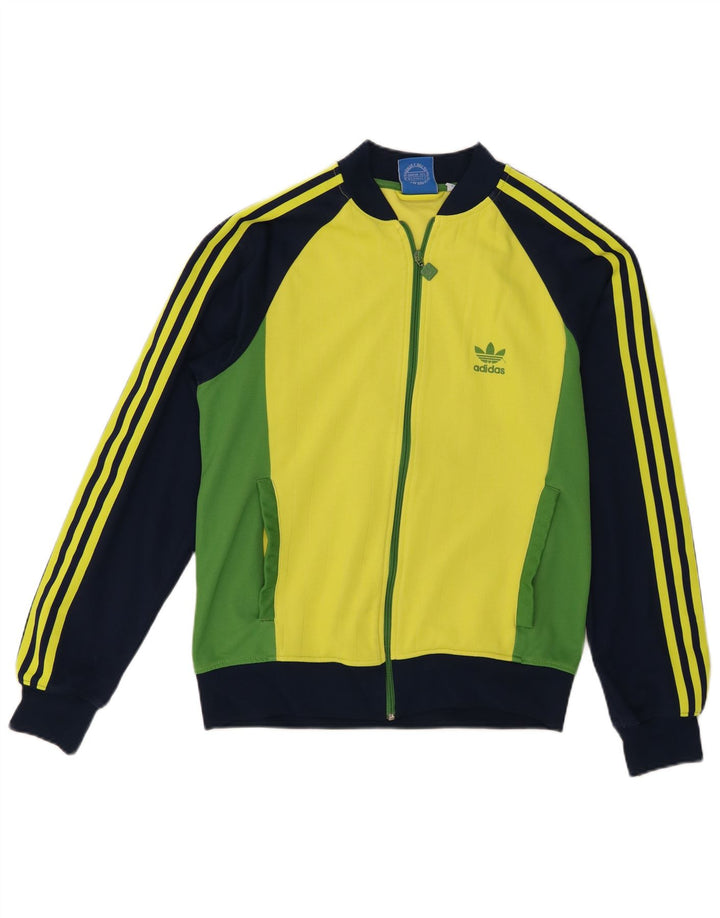 Adidas Herren-Trainingsanzug-Oberteil, mittelgroße, mehrfarbige Colourblock-Baumwolle