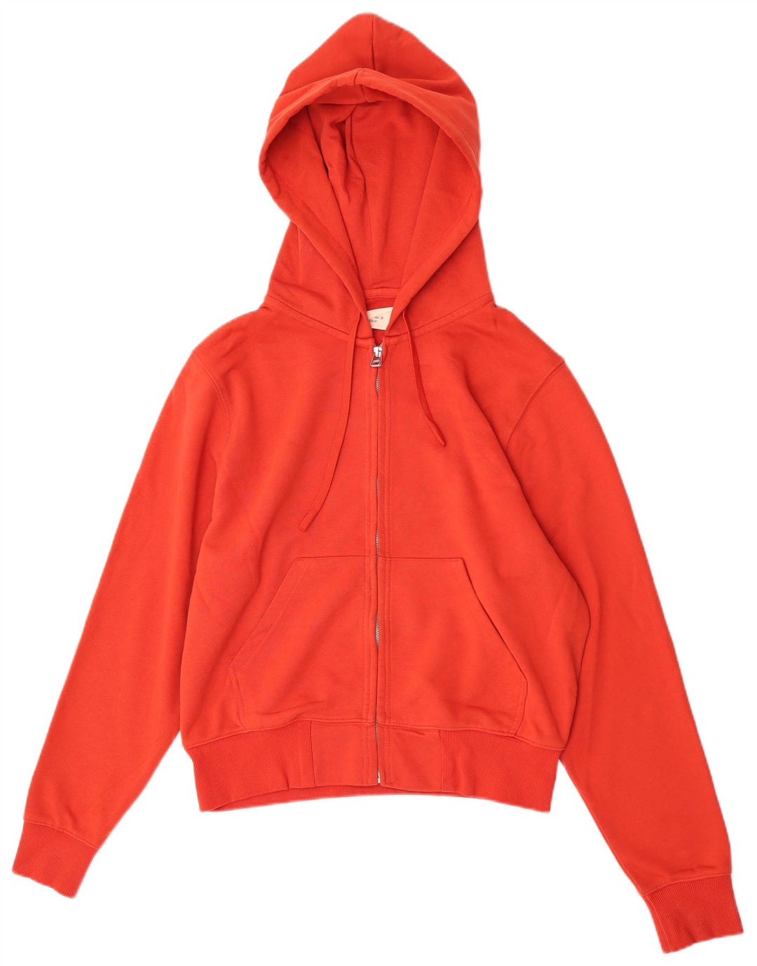 Zara Herren-Kapuzenpullover mit Reißverschluss, klein, rote Baumwolle