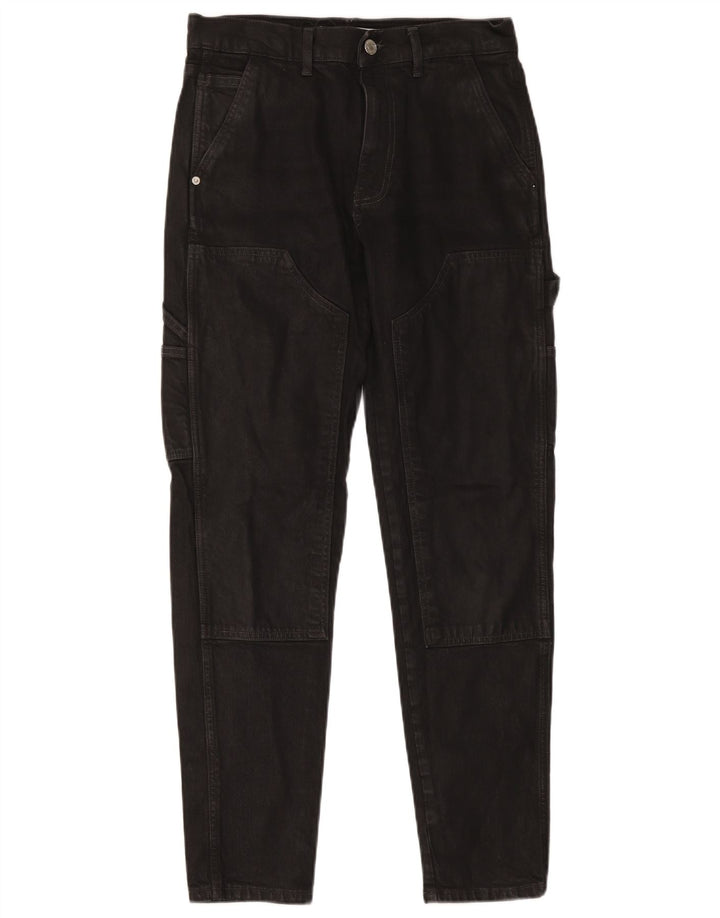 Zara Herren Cargo Slim Jeans EU 38 Small W30 L30 Schwarze Baumwolle