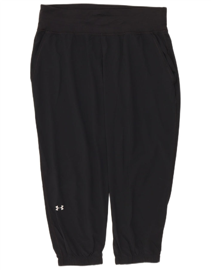 Under Armour Damen Capri-Trainingshose, Jogginghose, UK 14, mittelschwarz