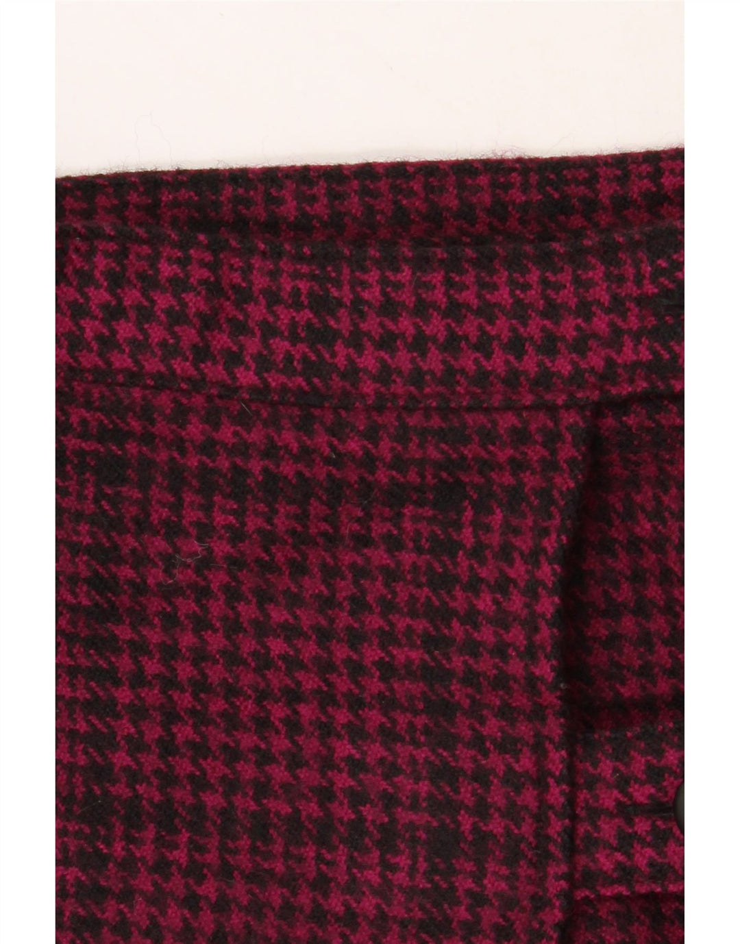 VINTAGE Damen Wickelrock W30 Mittelrosa Hahnentritt-Schurwolle