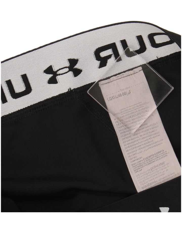 UNDER ARMOUR Damen Graphic Leggings UK 14 Large Schwarz Polyester