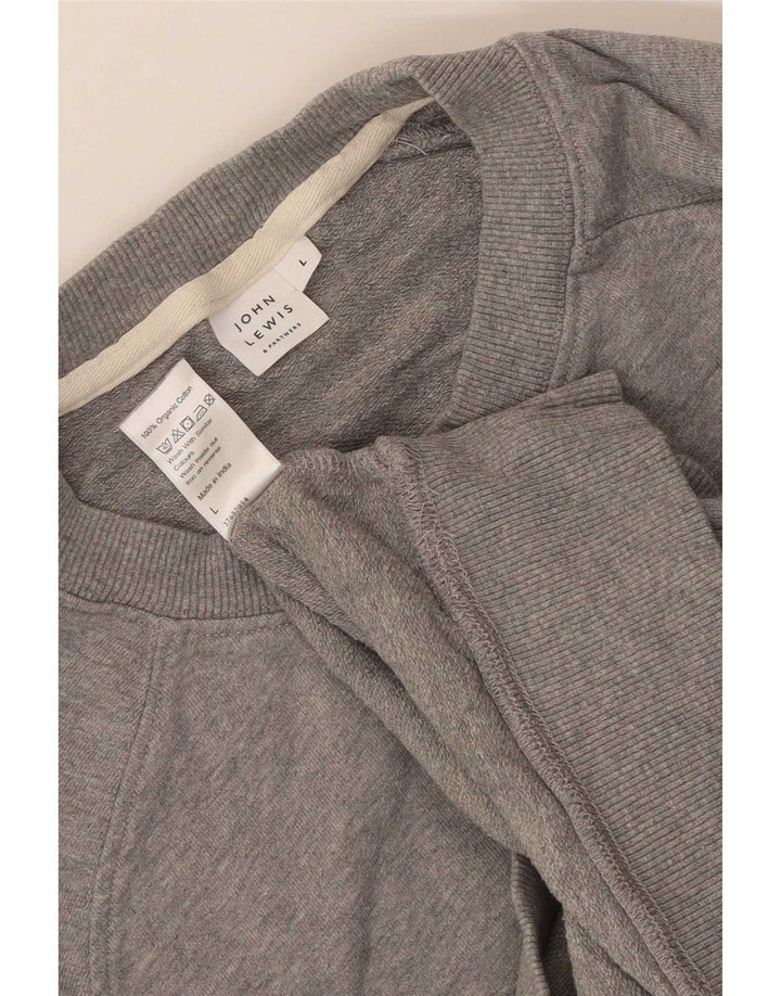 John Lewis Herren-Sweatshirt-Pullover, große graue Baumwolle