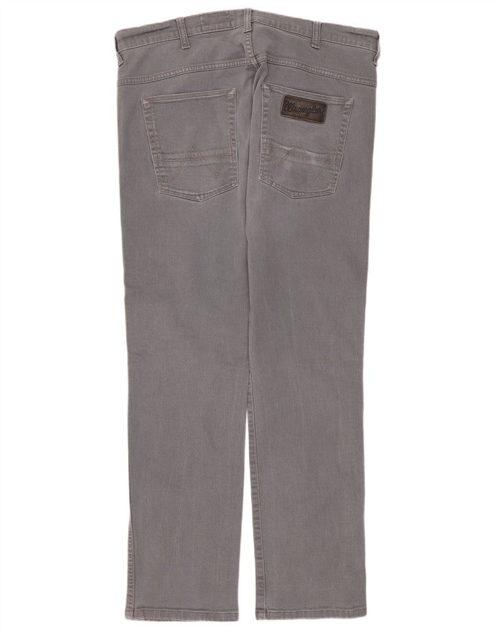 Wrangler Herren Spencer Straight Jeans W34 L32 Graue Baumwolle