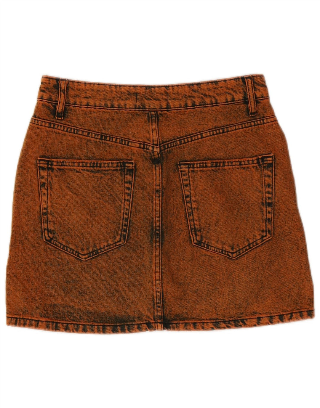 Zara Damen Mini-Jeansrock Medium W28 Orange