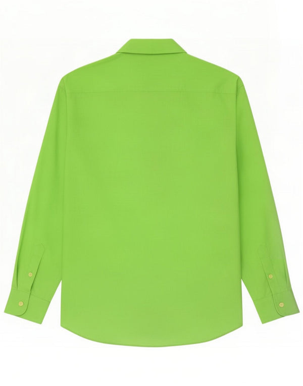 Vintage Herrenhemd, groß, grünes Polyester