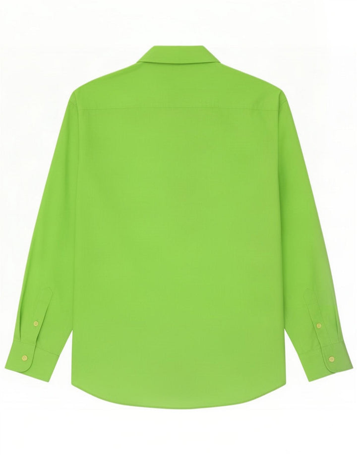 Vintage Herrenhemd, groß, grünes Polyester