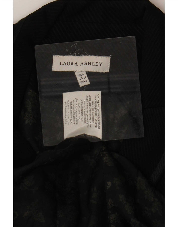 Laura Ashley Damen 1-Knopf-Blazerjacke UK 8 Small Black Viscose