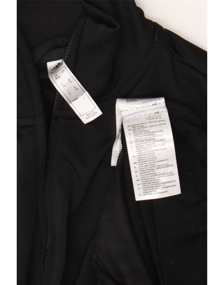 Adidas Herren Graphic Trainingsanzug Top Jacke UK 38/40 Medium Schwarz Polyester