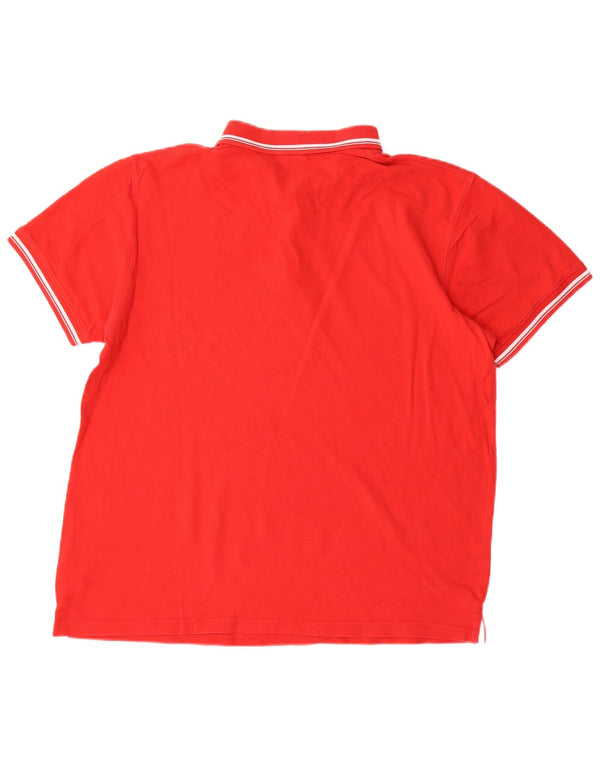 Sergio Tacchini Mens Polo Shirt XL Red Cotton
