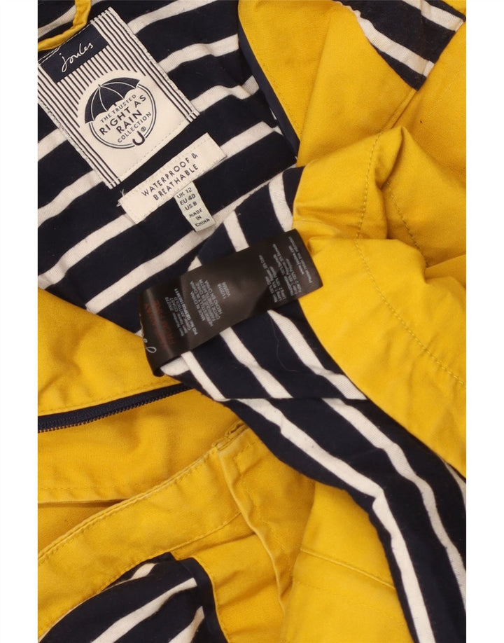 Joules Damen-Regenjacke mit Kapuze, UK 12, mittelgelb, Baumwolle
